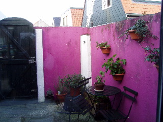 Patio of house in Bussum to let