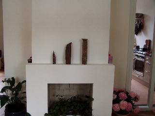 Fireplace with original ceramic work of Ayyub Malik