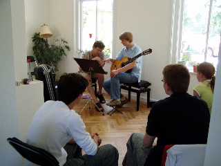 guitar masterclass in monument house in Utrecht