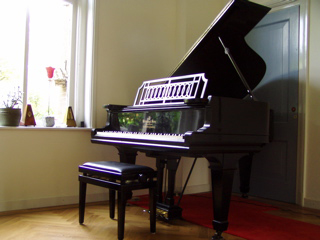 Piano room in monument house in Utrecht